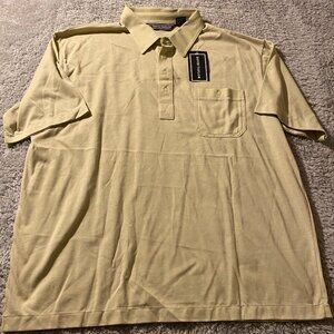 David Taylor XL Men's Short Sleeve Shirt Tan